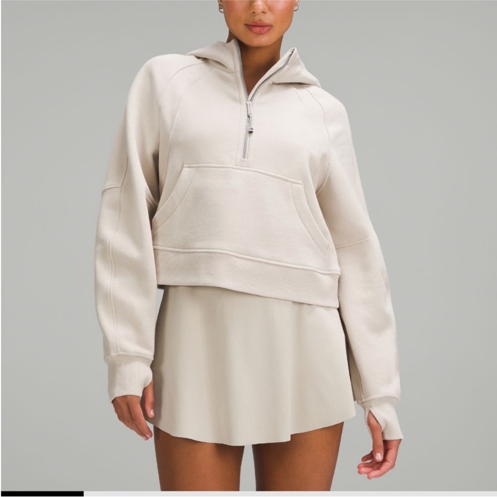 Lululemon oversized half zip scuba XL/XXL in “bone”  NWT